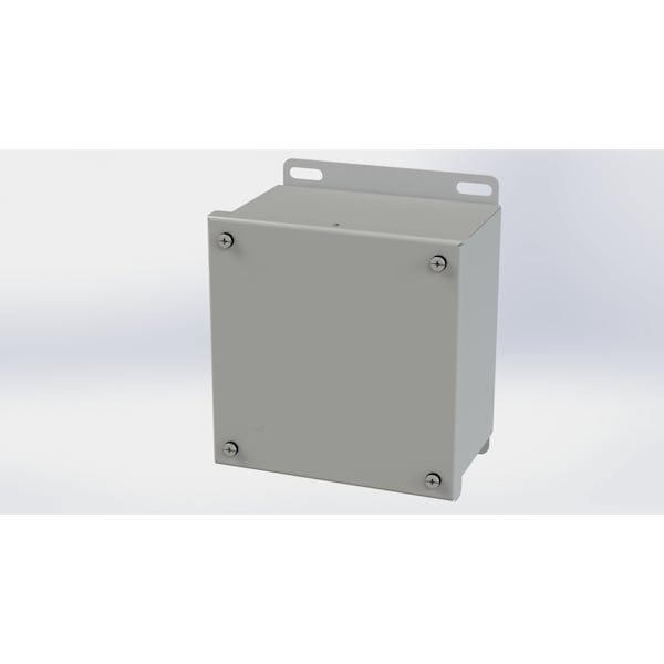 Captive Screws Electrical Enclosures, 6.13 in H, 4 in D, 6 in W, NEMA 3R, 4, 12, 13, Carbon Steel